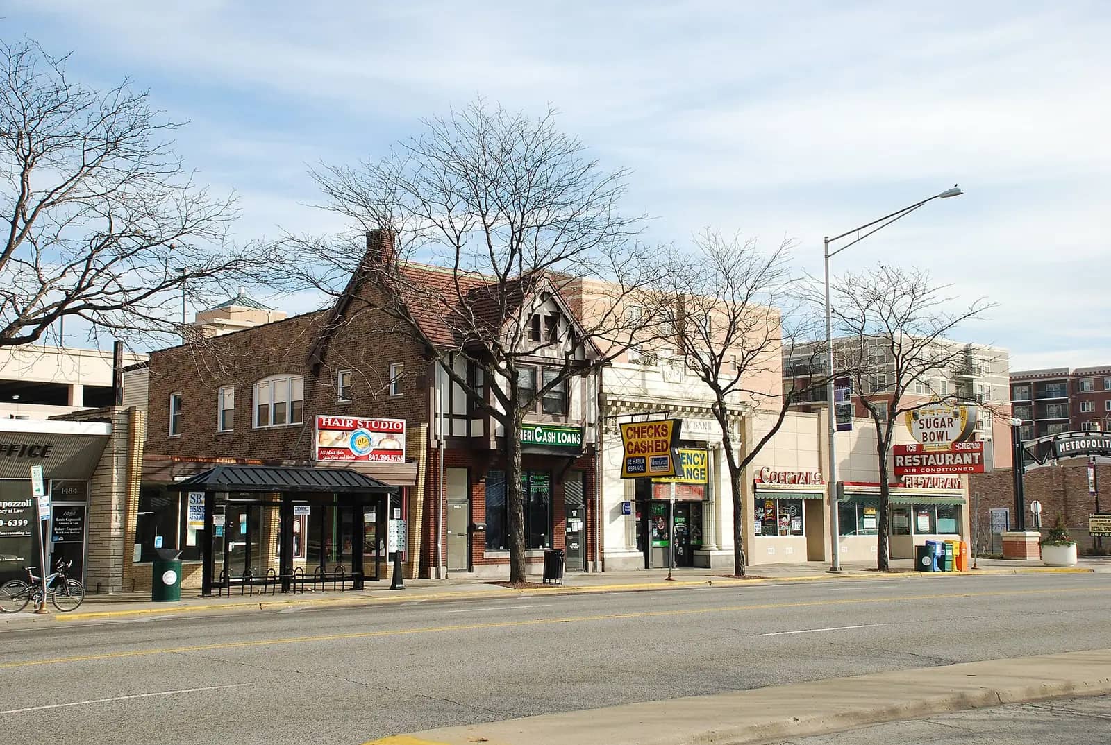 A broad view across Des Plaines in 2008