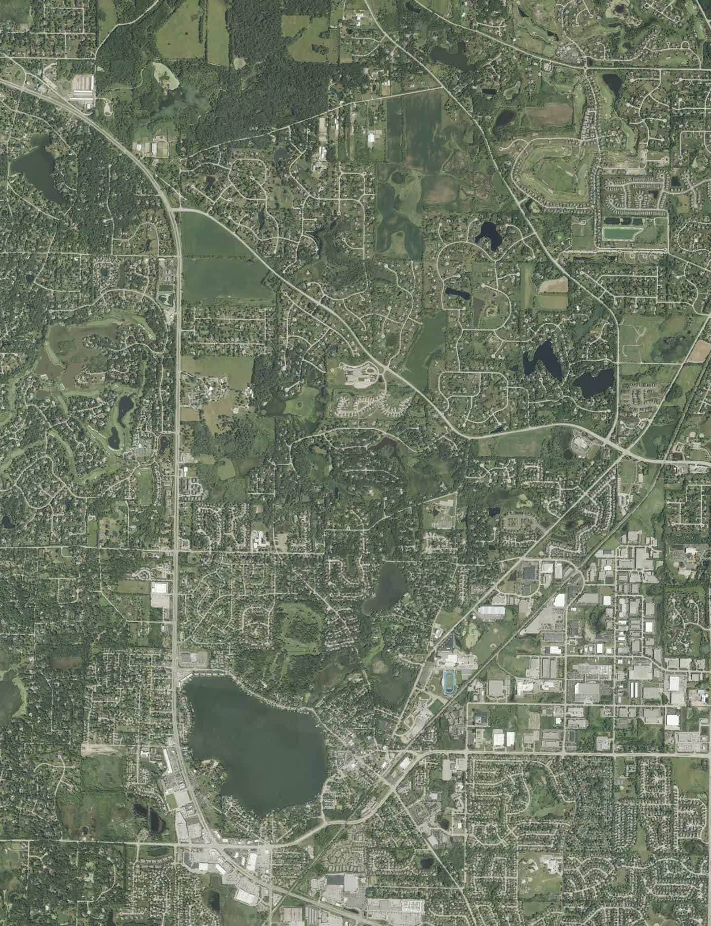 The complete Lake Zurich village, lake, downtown, neighborhoods, and employment areas